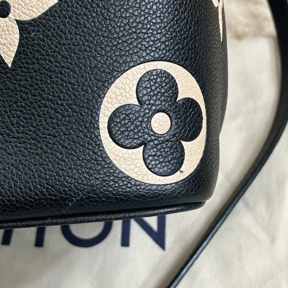 Louis Vuitton Black Bucket Shoulder Bag with Ivory Monogram - Picture 4 of 12